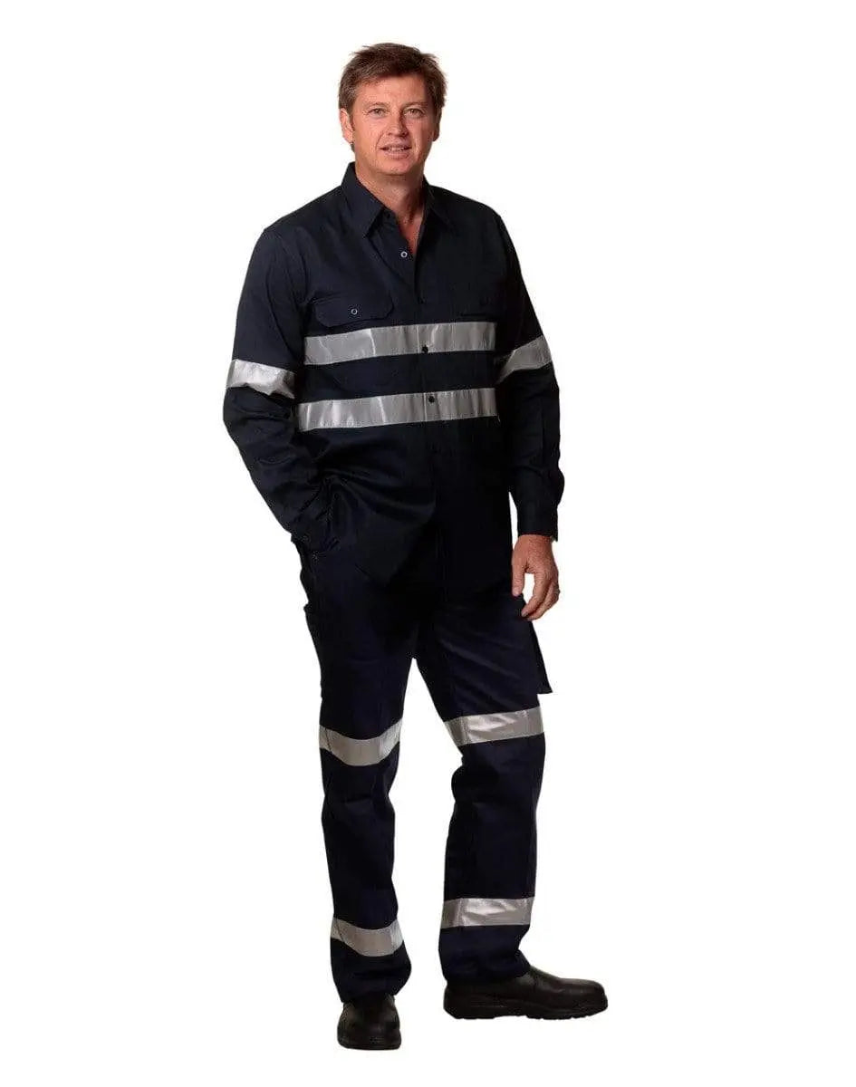 Pre-shrunk Drill Pants With 3m Tapes Stout Size WP08HV Metro Workwear.